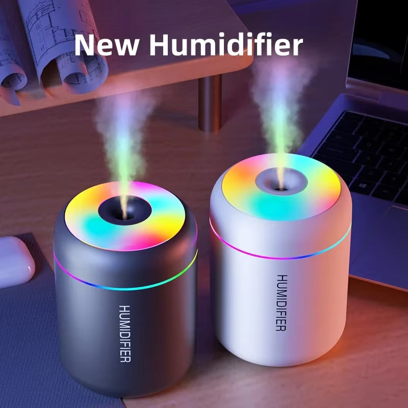 180ML Mini Humidifier & USB Aroma Diffuser with LED Light – Essential Oil Mist Maker for Home, Bedroom, Office & Car