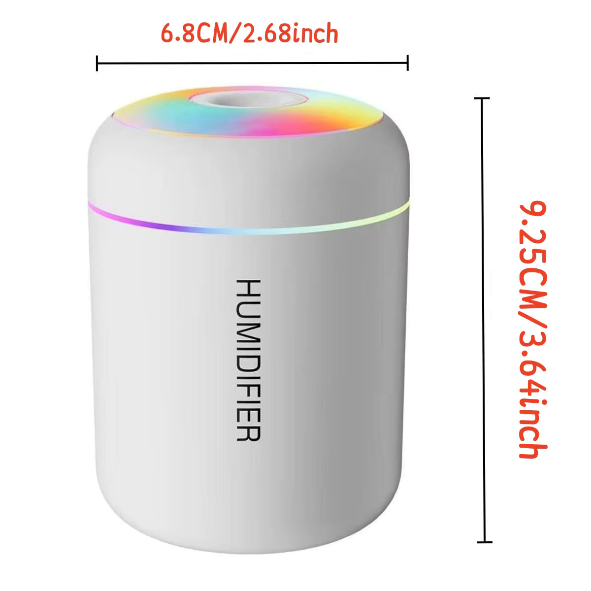 180ML Mini Humidifier & USB Aroma Diffuser with LED Light – Essential Oil Mist Maker for Home, Bedroom, Office & Car
